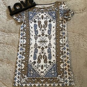 Tory Burch Tile Print T-Shirt Shift Dress | Popular Style | Medium
